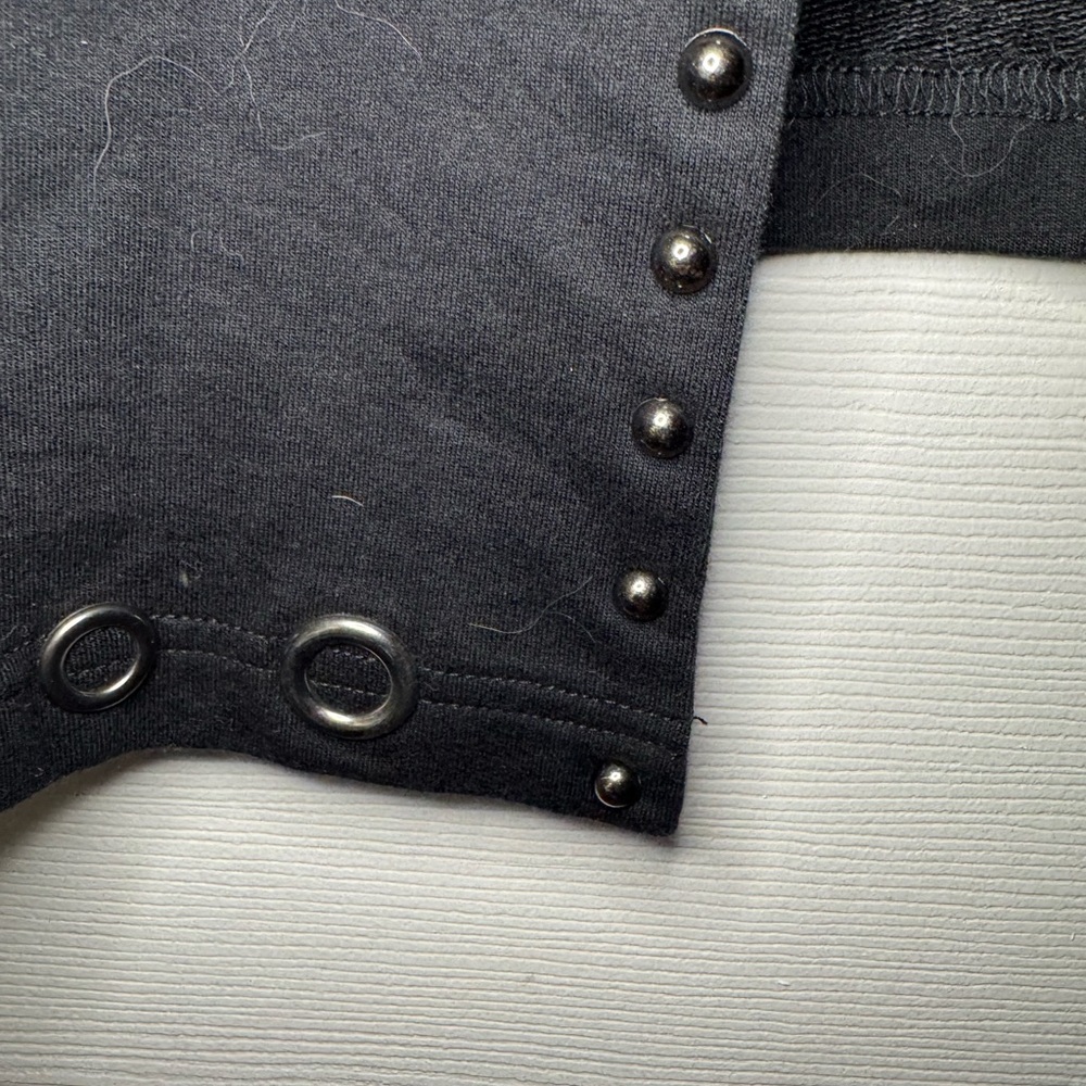 VOCAL Black Jacket with Studs and Eyelets Size M Oversized - Picture 8 of 11